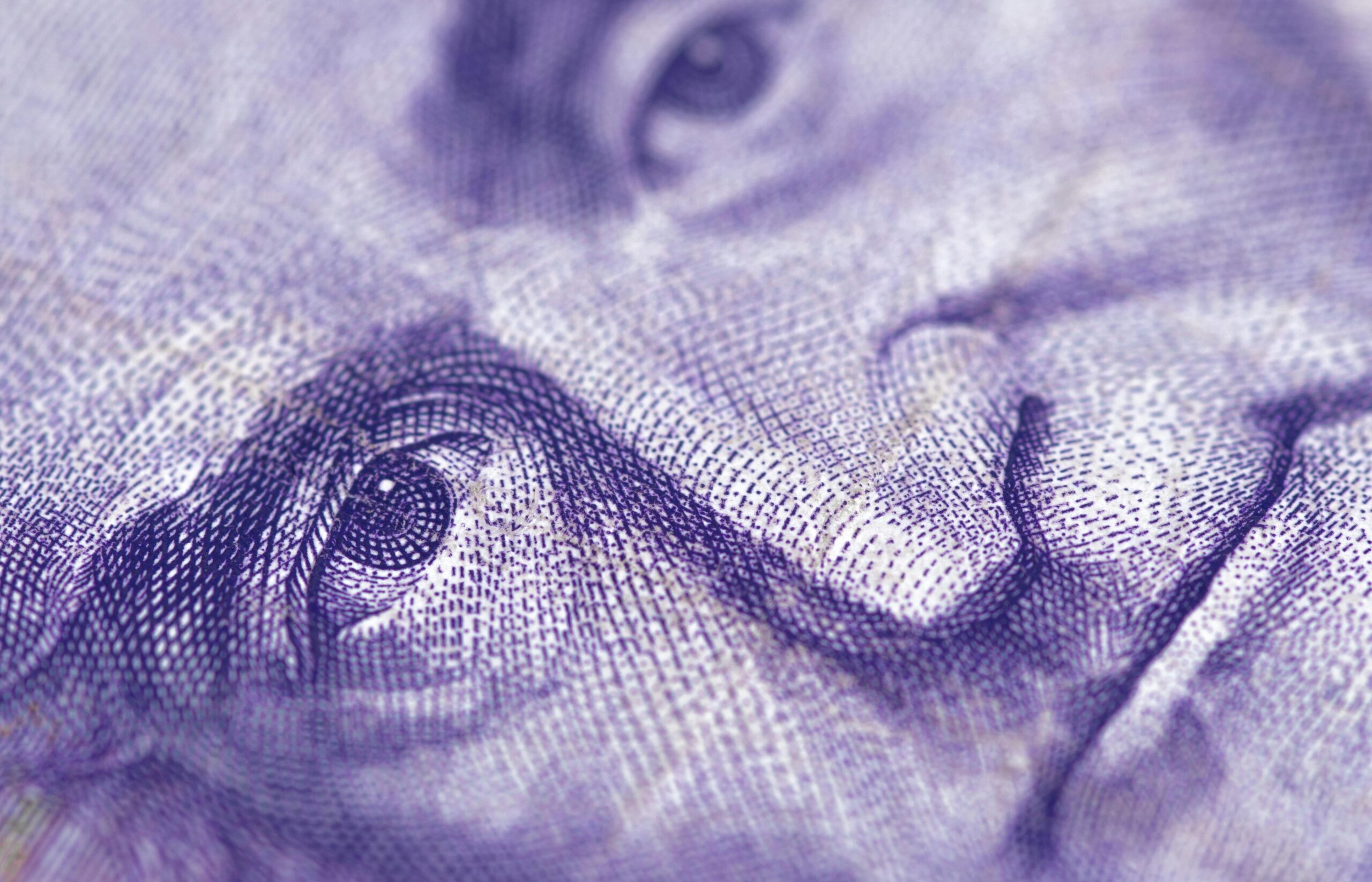 High-resolution macro image focusing on the intricate details of paper currency design.