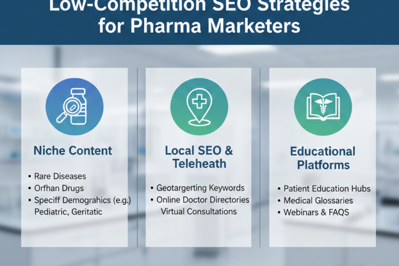Low-Competition SEO Strategies for Pharma Marketers |Pharma SEO Strategy